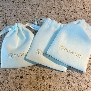 Newton Soft Blue Accessory Pouch Trio Jewelry Storage